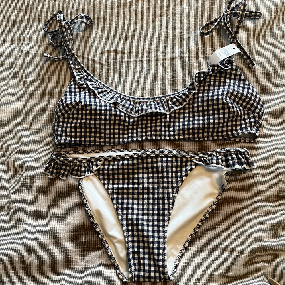 Nwt aerie bikini black and white size xs